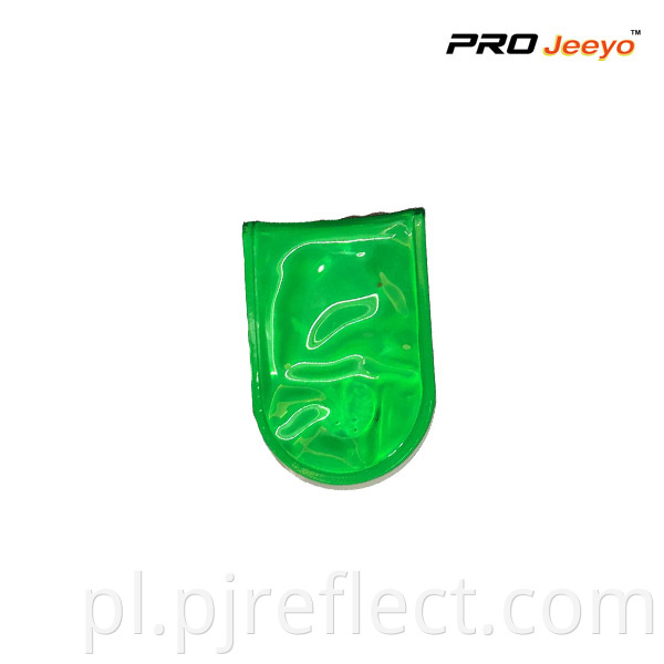 Reflective Pvc Green Led Light Magnetic Clip For Bagscj Pvc005